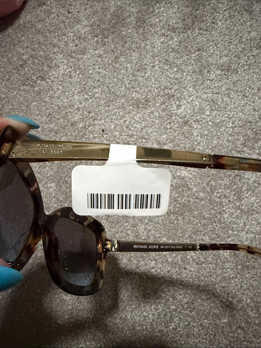 Michael Kors Tortoise Shell Oversized Sunglasses with Brown-Gray Gradient Lenses